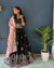 Floral Embroidered Black Lehenga Choli