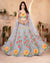 Sunflower Faux Georgette Embroidery Lehenga Choli for Festive Wear