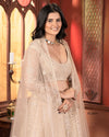 Ethereal Ivory Net Embroidery Lehenga for Reception