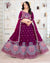 Magenta Faux Georgette Sequin Peacock Lehenga Choli for Sangeet