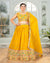Mustard Star Georgette Sequin Lehenga Set for Festivals