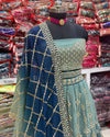Close-up of zari and sequin embroiderylehenga from Vastrangam
