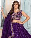 Designer Chinon Sequence Embroidery Party Wear Lehenga Set