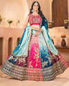 Vibrant Chinon Embroidered Lehenga Choli for Weddings